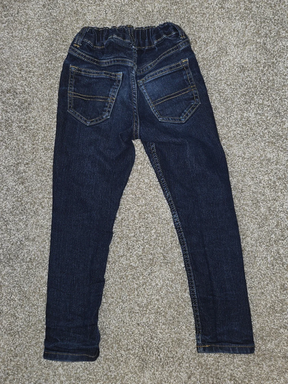 OshKosh B'gosh Dark Blue Denim Pants with Yellow Stitching